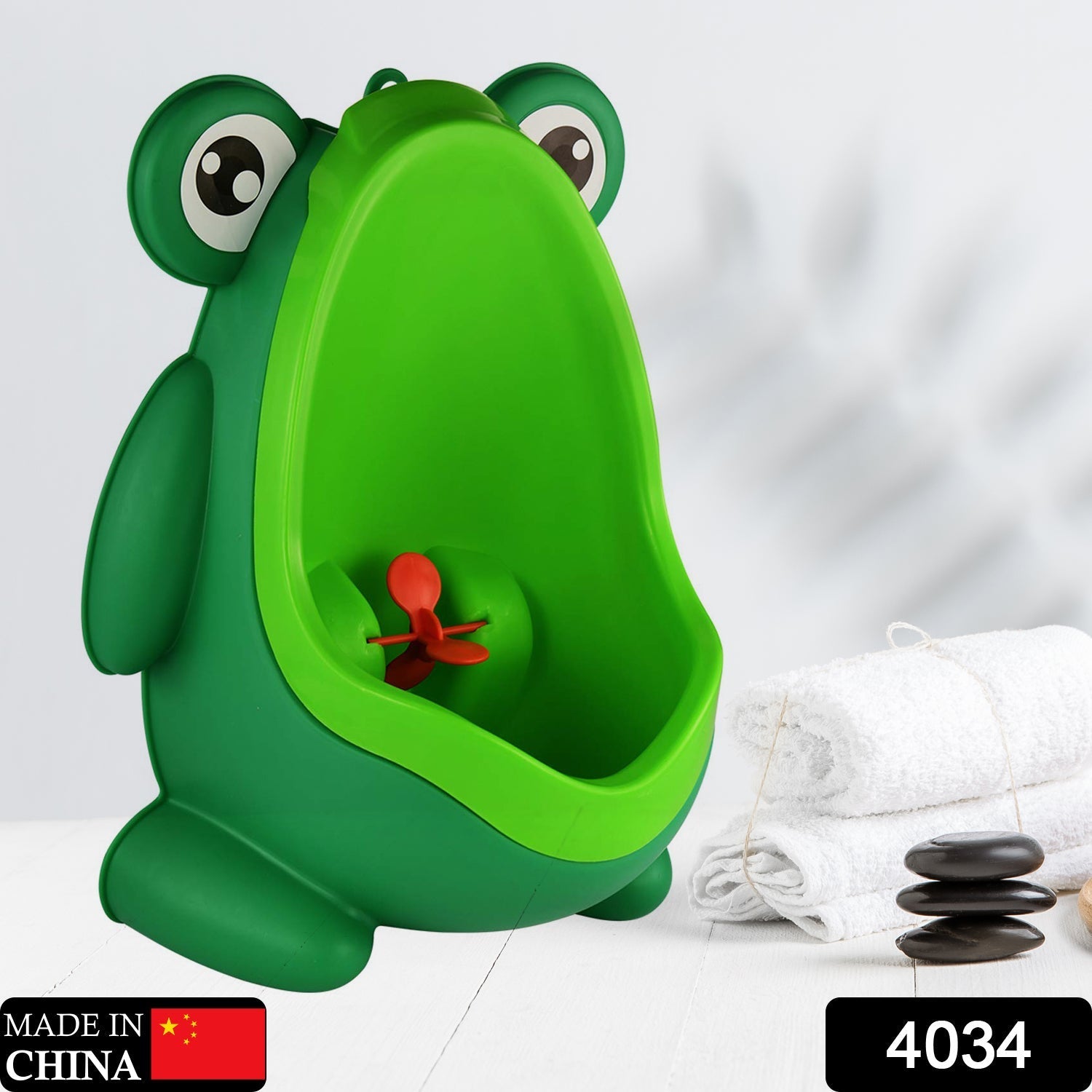 4034 Cute Forg Standing Potty Training Urinal for Boys Toilet with Funny Aiming Target DeoDap