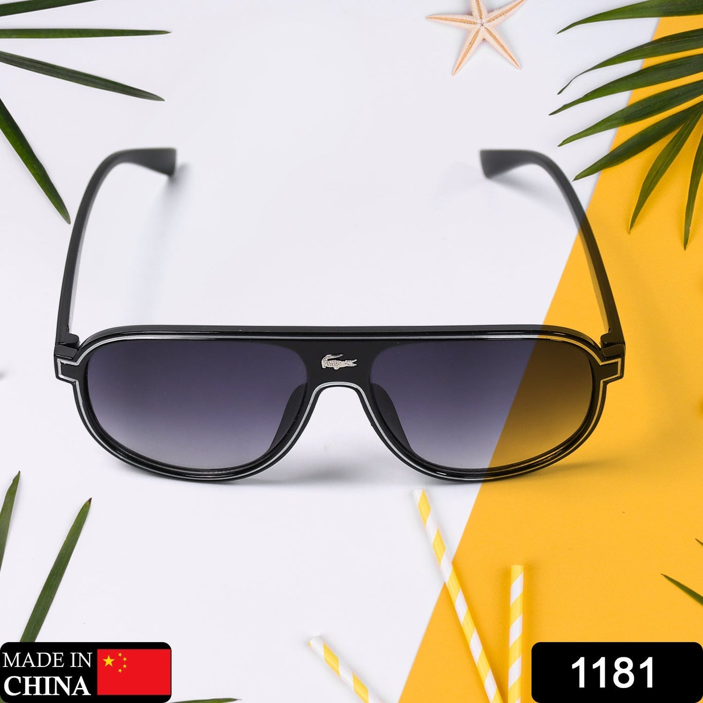 1181 Fashion Sunglasses Full Rim Wayfarer Branded Latest and Stylish Sunglasses | Polarized and 100% UV Protected | Men Sunglasses DeoDap