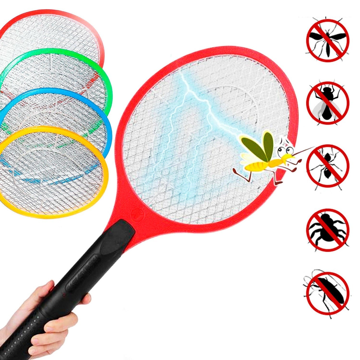 1732 Mosquito Killer Racket Rechargeable Handheld Electric Fly Swatter Mosquito Killer Racket Bat, Electric Insect Killer (Quality Assured) DeoDap