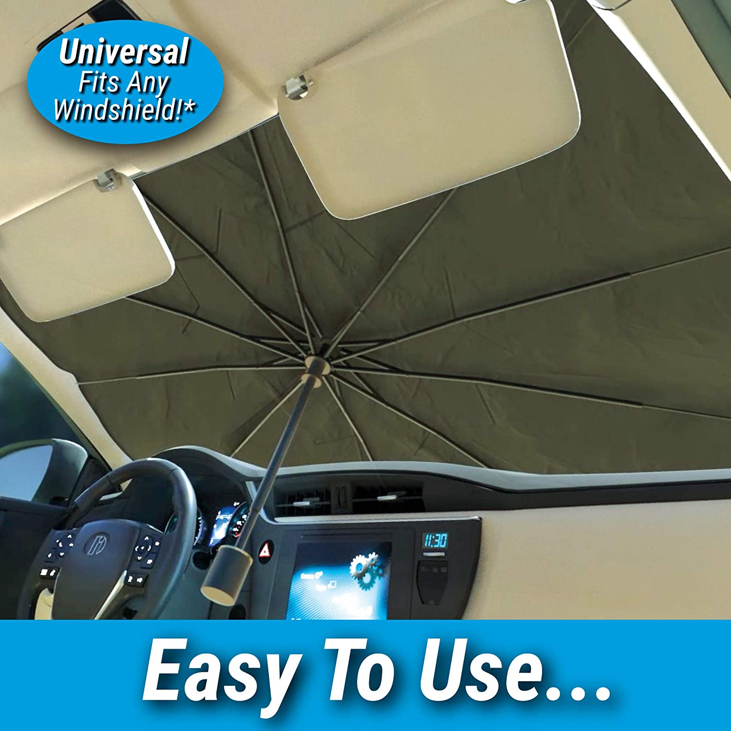 0519 Windshield Umbrella Sun Shade Cover Visor Sunshades Reviews Automotive Front Sunshade Fits Foldable Windshield Brella Various Heat Insulation Shield for Car DeoDap