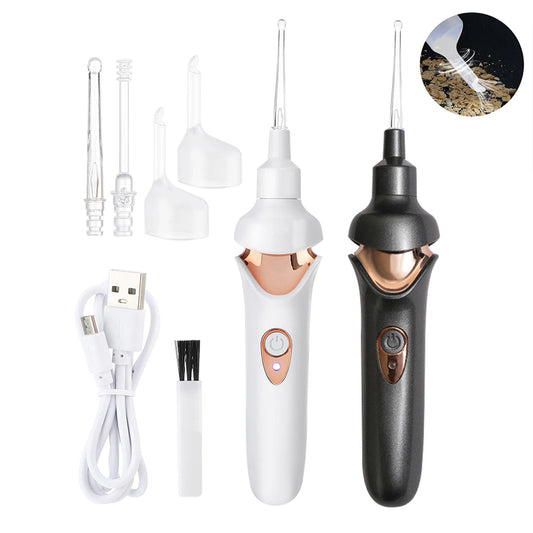 7707 EAR SUCTION DEVICE, PORTABLE COMFORTABLE EFFICIENT AUTOMATIC ELECTRIC VACUUM SOFT EAR PICK EAR CLEANER EASY EARWAX REMOVER SOFT PREVENT EAR-PICK CLEAN TOOLS SET FOR ADULTS KIDS DeoDap