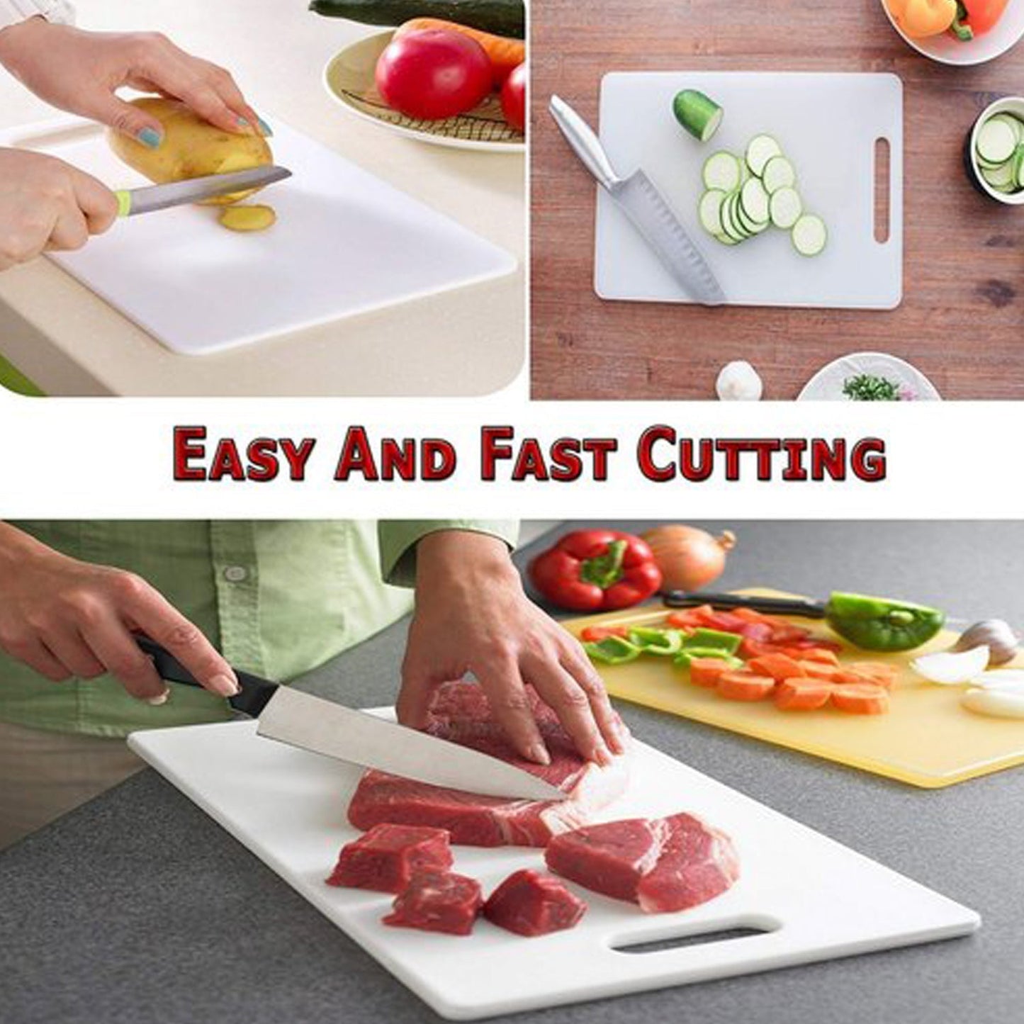 0086 Kitchen Plastic Cutting/Chopping Board DeoDap