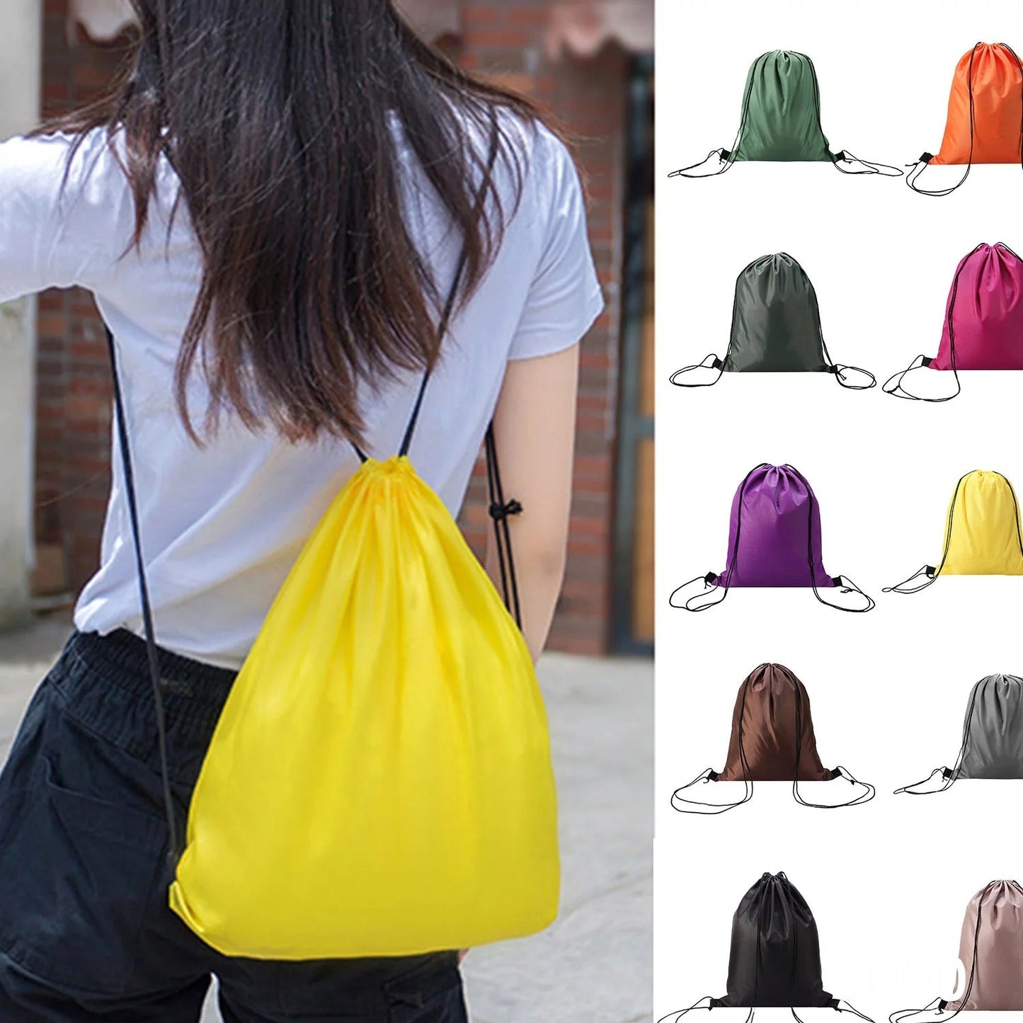 7603 Sport Bag Drawstring Backpack Sports High Quality String Bag Sport Gym Sack pack for Women Men Large