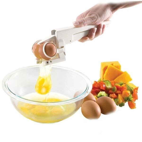 109 Plastic Handheld Egg Cracker with Separator DeoDap