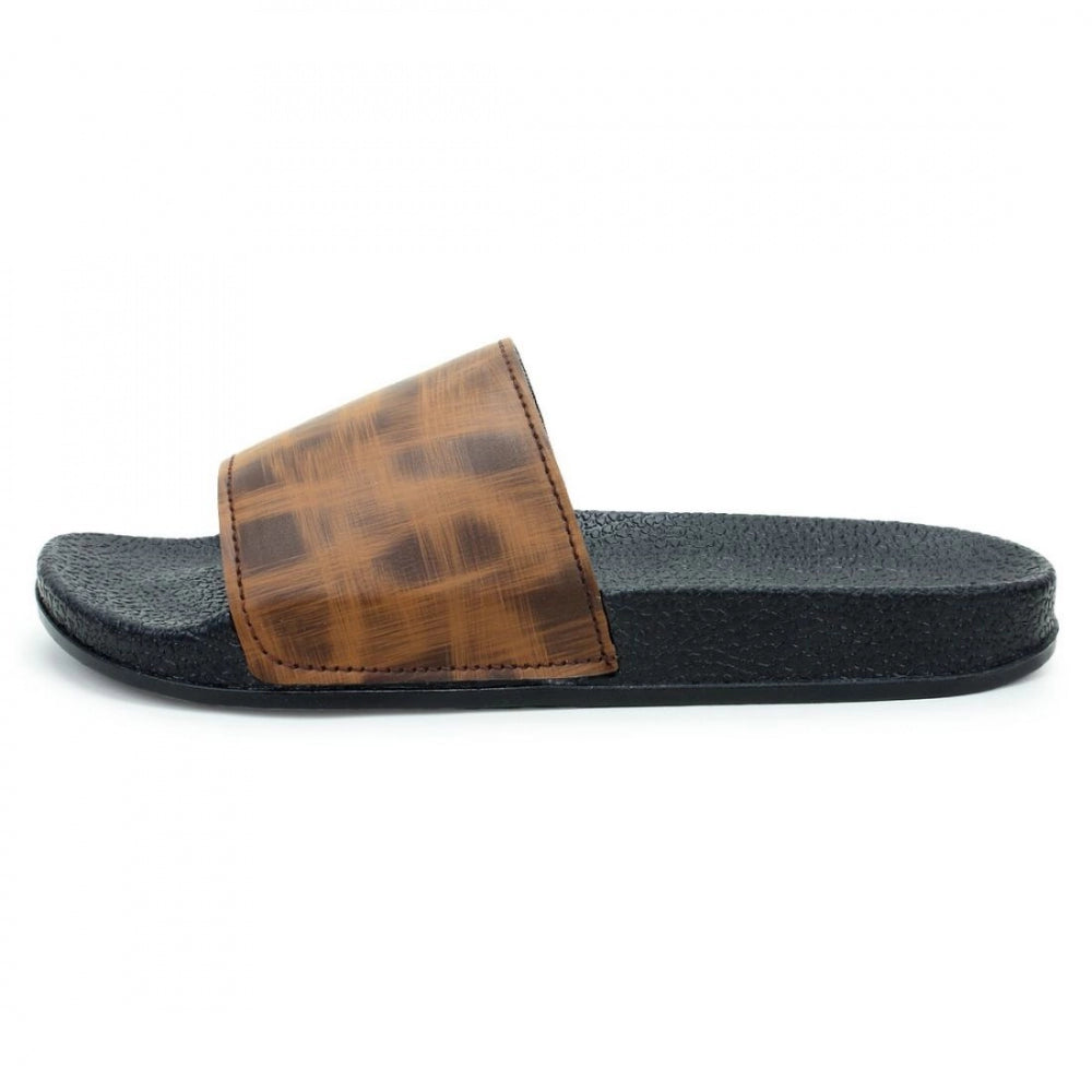 Generic Women Brown Color Synthetic Material  Casual Sliders