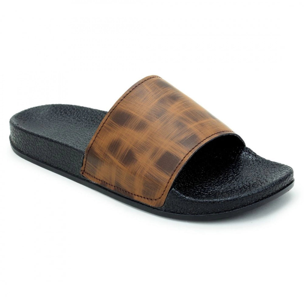 Generic Women Brown Color Synthetic Material  Casual Sliders