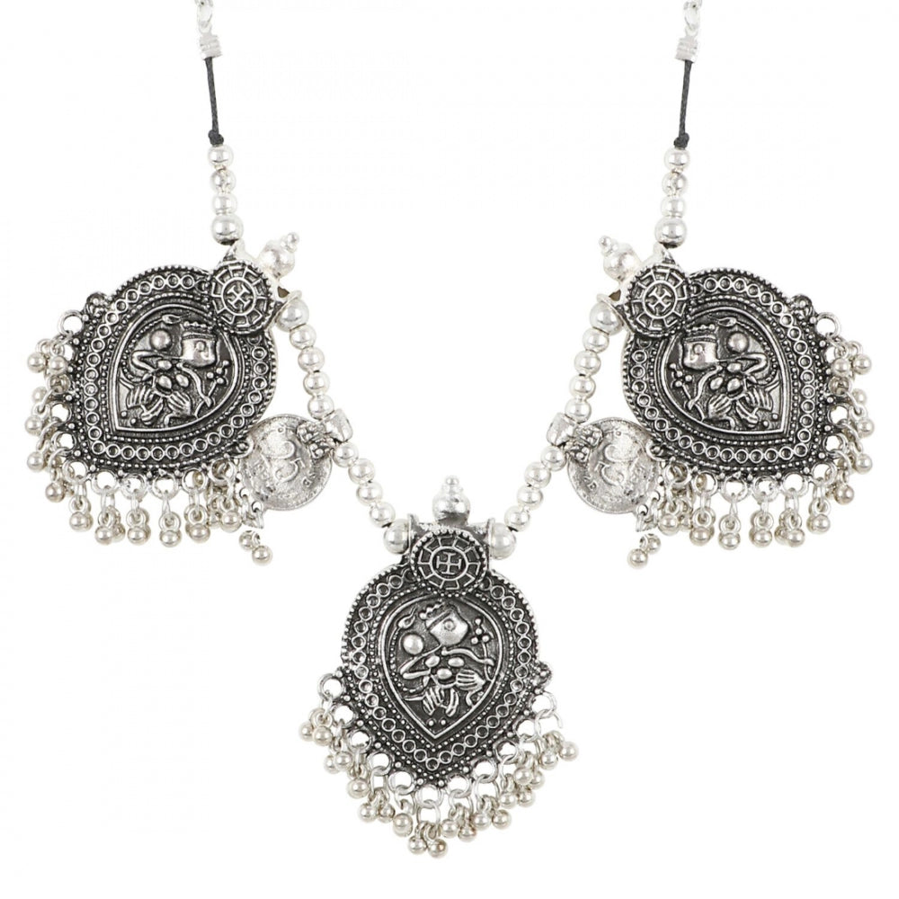 Designer Antique Oxidized Silver Fancy Necklace Fashion Jewellery