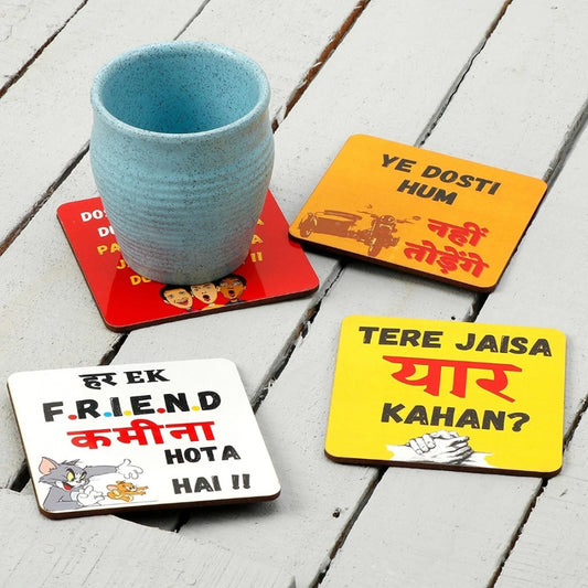 Wooden Coasters for Tea Coffee (Set of 4)