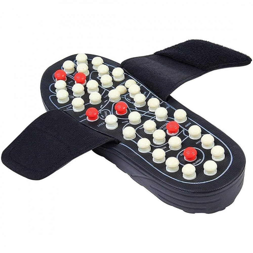 Generic Free Size Spring Acupressure And Magnetic Therapy Accu Paduka Slippers For Full Body Blood Circulation Natural Leg Foot Massager Slippers For Men And Women