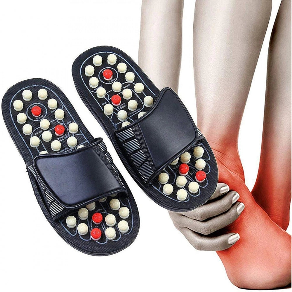 Generic Free Size Spring Acupressure And Magnetic Therapy Accu Paduka Slippers For Full Body Blood Circulation Natural Leg Foot Massager Slippers For Men And Women