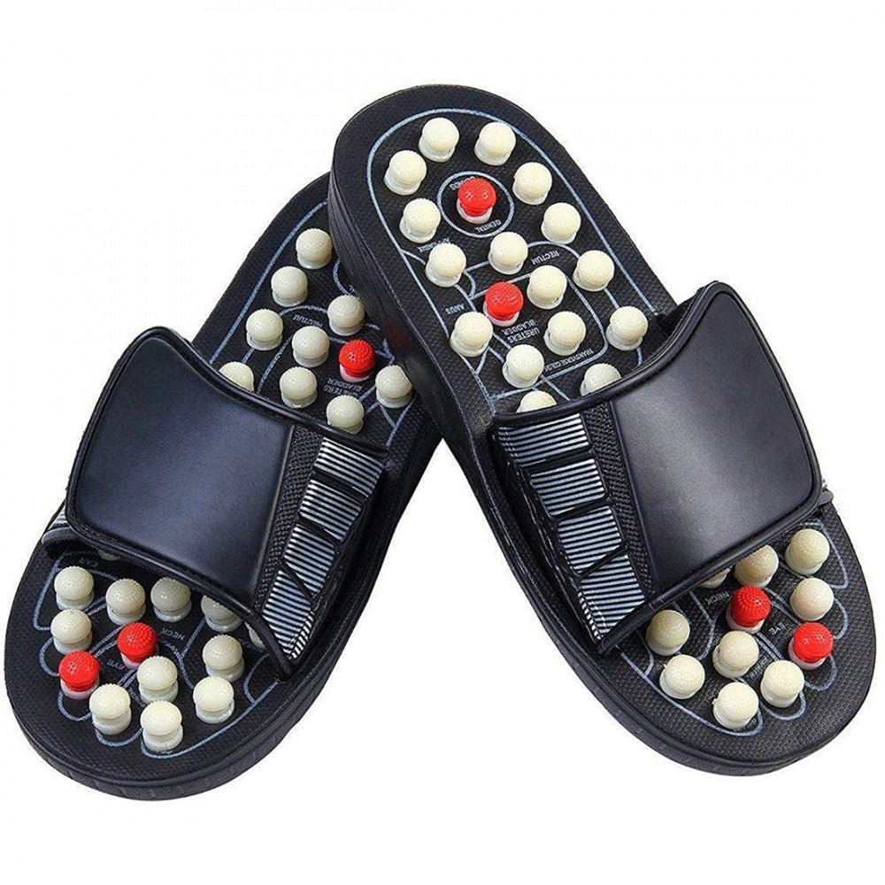 Generic Free Size Spring Acupressure And Magnetic Therapy Accu Paduka Slippers For Full Body Blood Circulation Natural Leg Foot Massager Slippers For Men And Women