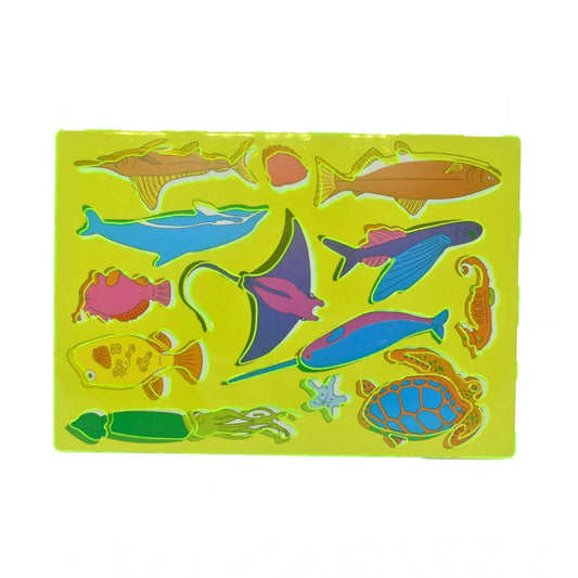 Generic Pack Of 3_Sea creatures Stencils (Color: Assorted)