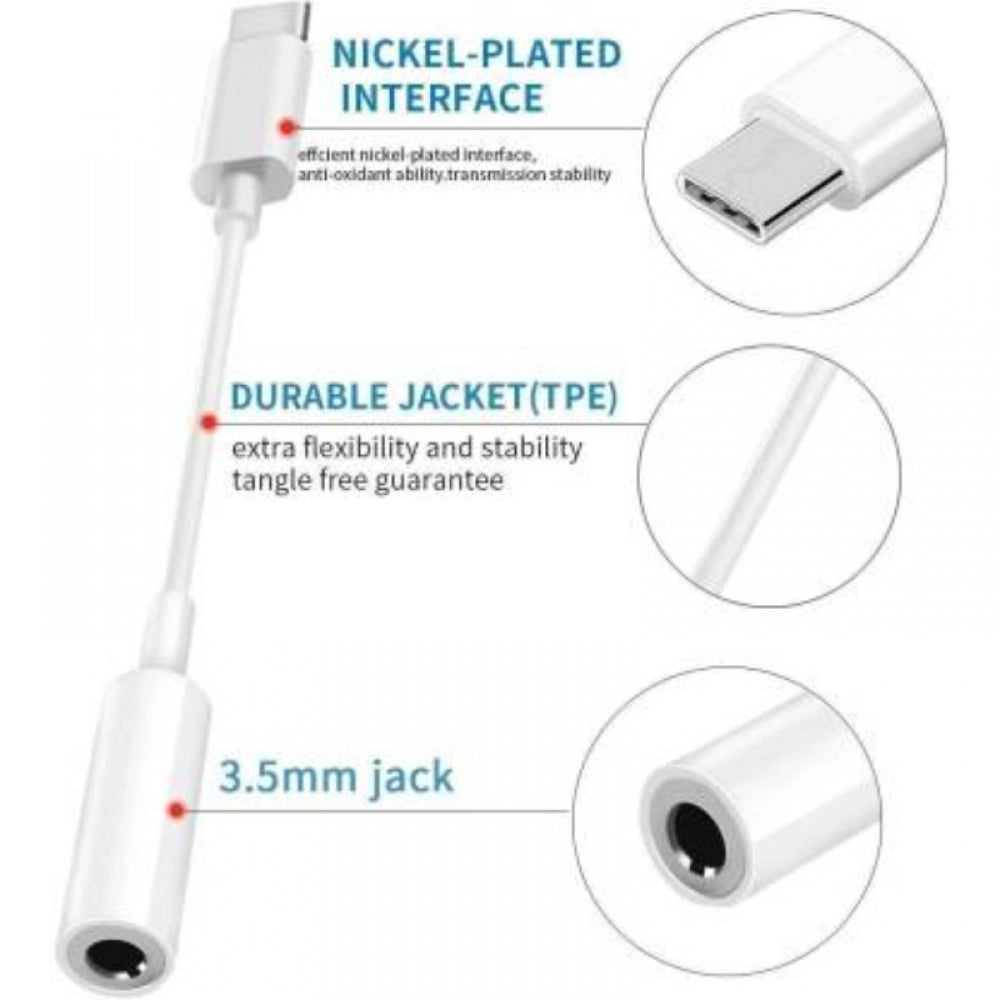 Generic Pack Of_3 Type C Audio Connector (Color: Assorted)