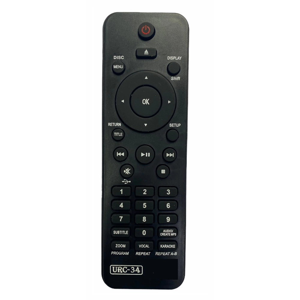 Generic DVD Remote No. URC34, Compatible for Philips DVD Remote (Exactly Same Remote will Only Work)