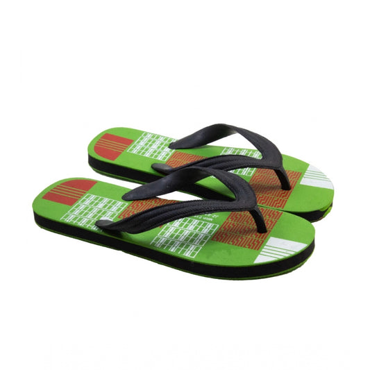 Generic Unisex Printed Lightweight Flip-Flop Hawai Slipper (Green)