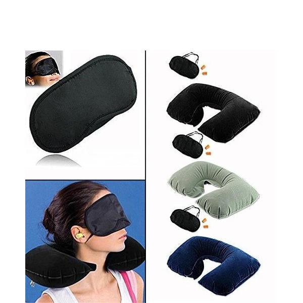 505 -3-in-1 Air Travel Kit with Pillow, Ear Buds & Eye Mask Doppler Shift Enterprises WITH BZ LOGO