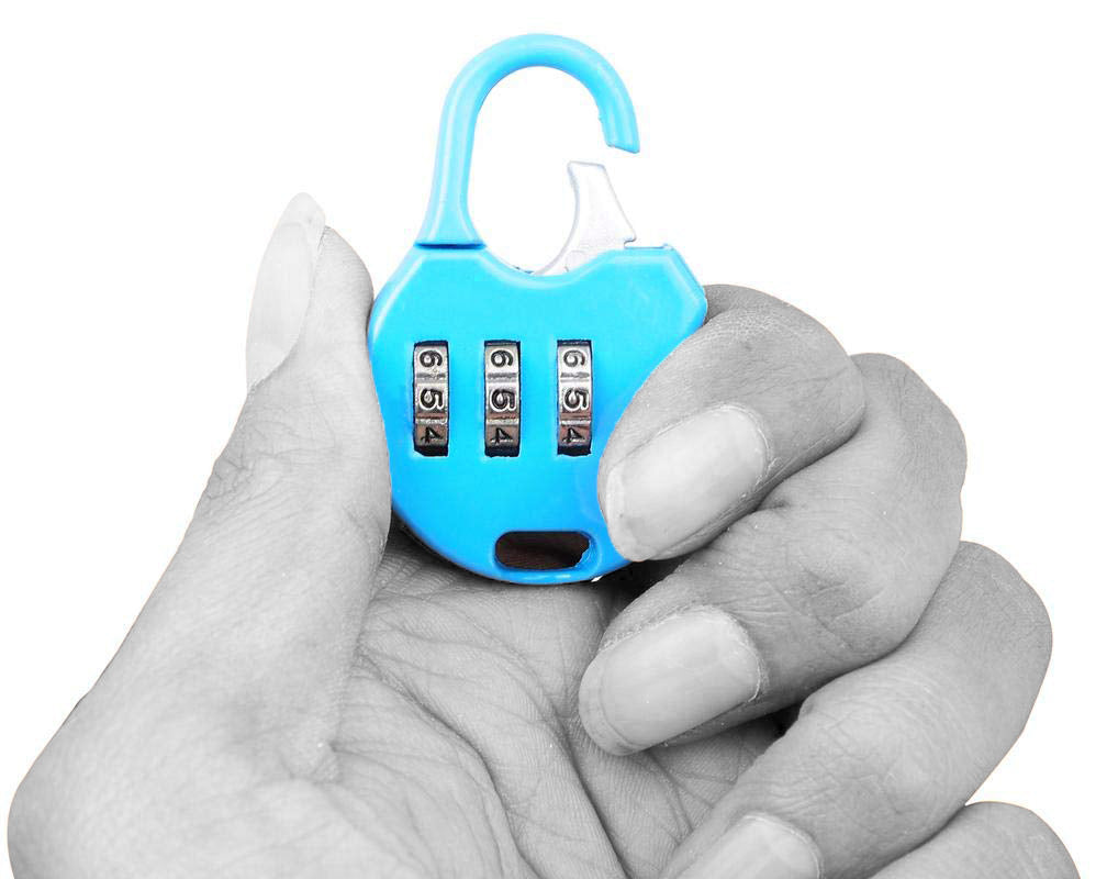 1245 Stainless Steel Resettable Combination Padlock Round Shape DeoDap