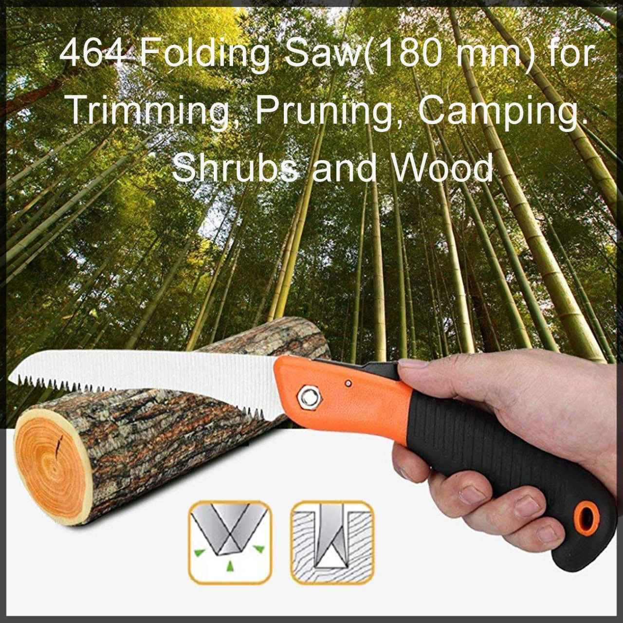 0464L FOLDING SAW FOR TRIMMING, PRUNING, CAMPING. SHRUBS AND WOOD DeoDap