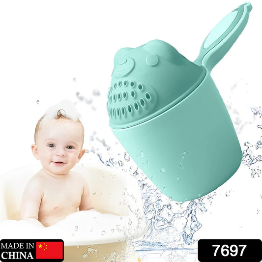 7697 Baby Shampoo Shower Cup Safe Soft Bathing Water Scorpion Baby Bath Tumbler Hair Washing Mug Rainer